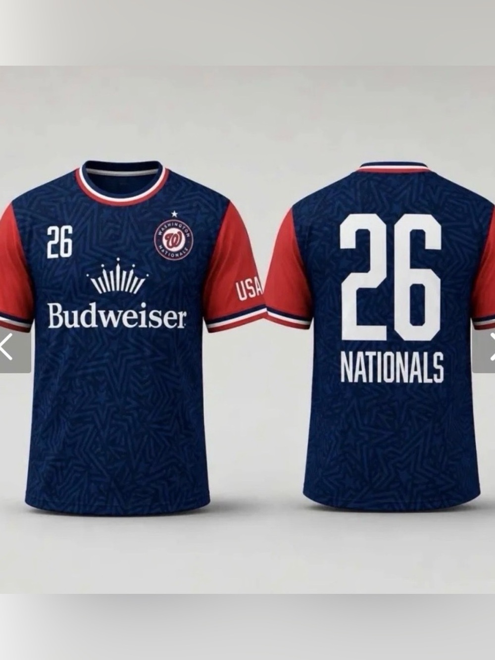 MLB nationals soccer themed jersey